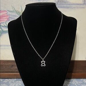 Stainless steel Bear Pendant Necklace